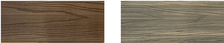 Terrassendiele #Stockholm CO-Wood solid db,  beidseitig Holz gemasert, walnuss / vintage